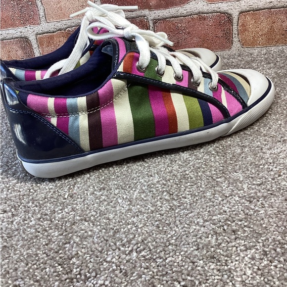 Coach Barrett Hampton Womens weekend striped sneakers size 8 - Picture 5 of 7